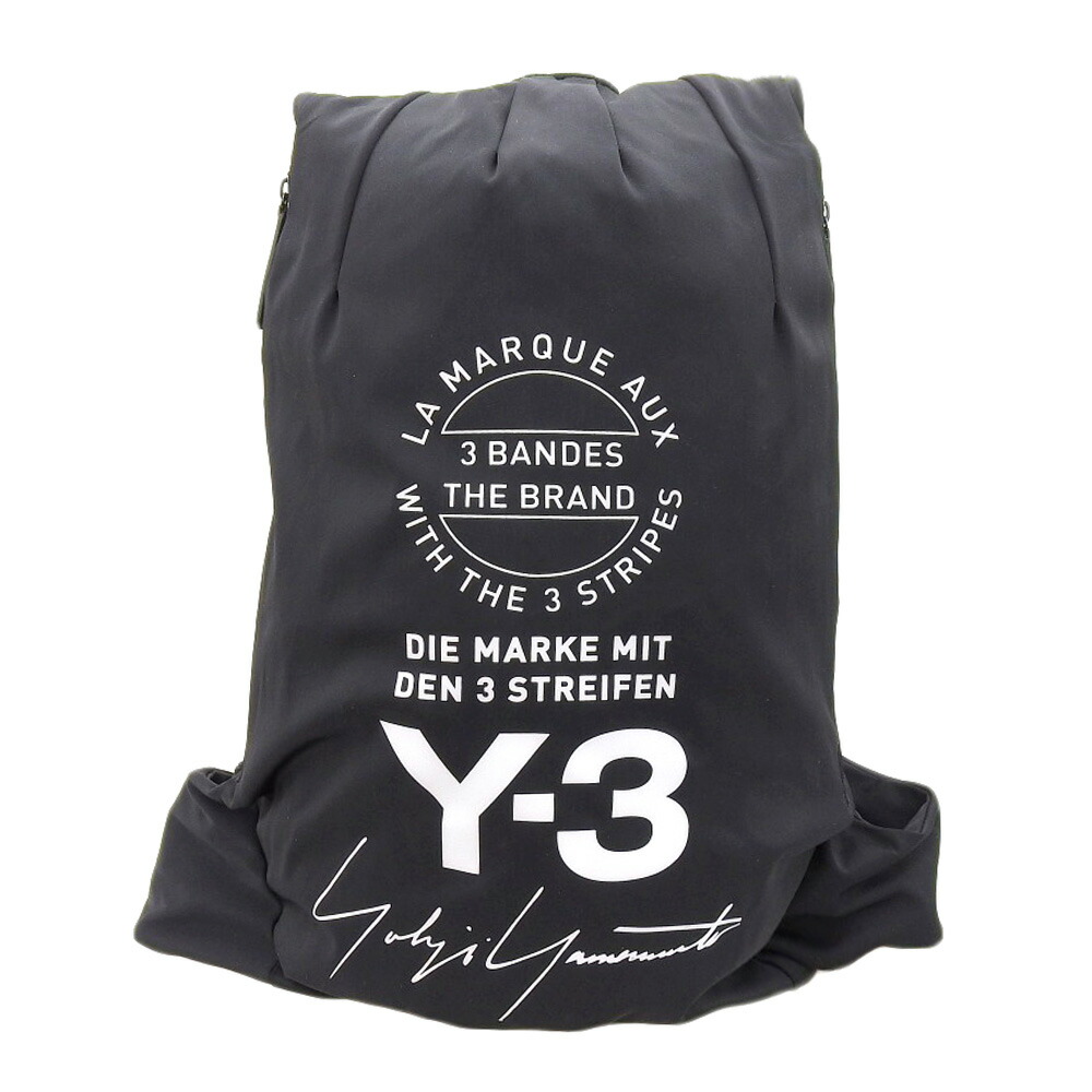 Y-3 ヨウジヤマモト 15周年 ロゴ アディダス ブラックバックパック Y-3（ワイスリー）から15周年記念ロゴのブラックバックパックが