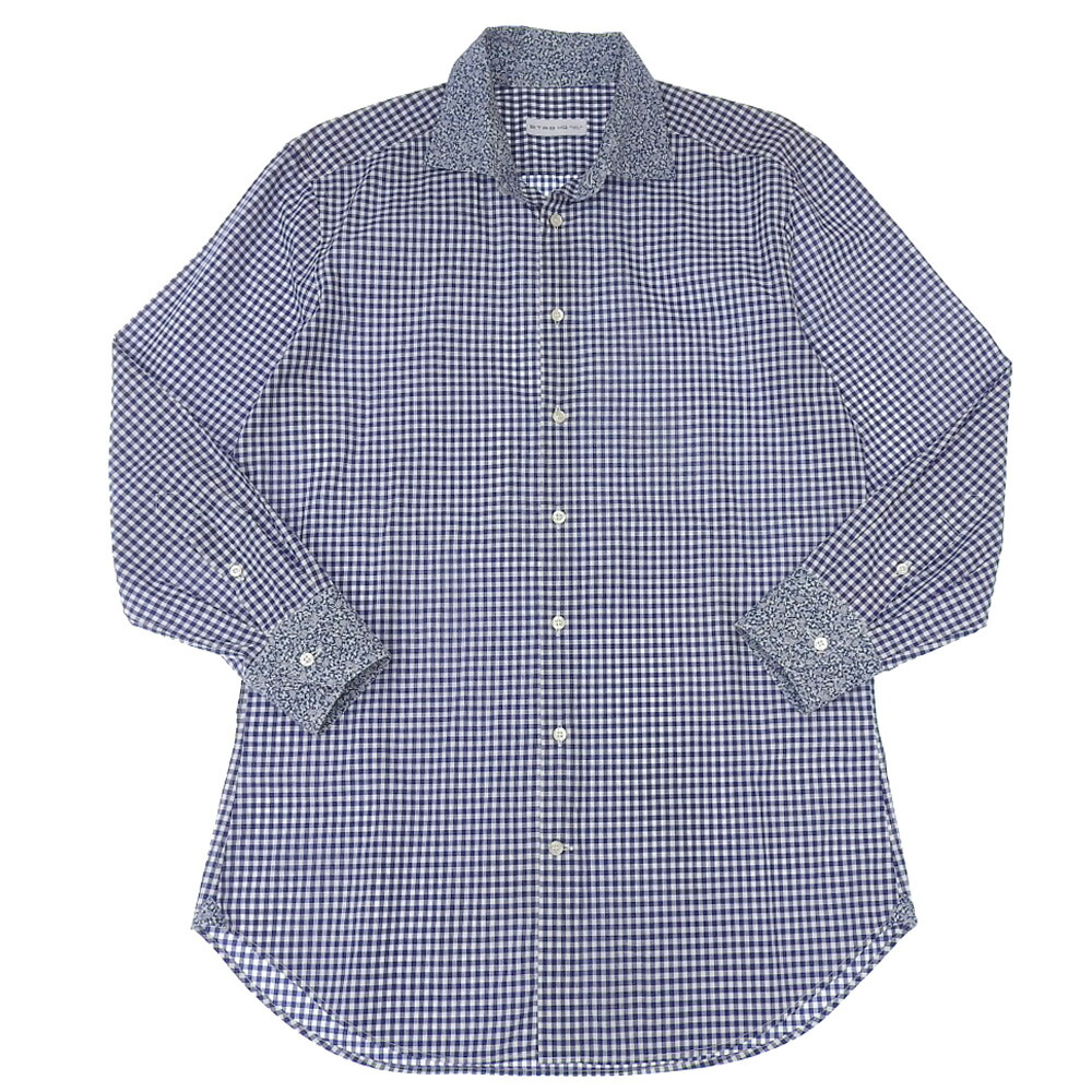 楽天市場】ランクA エトロ【ETRO】ペイズリー柄 コットンシャツ 総