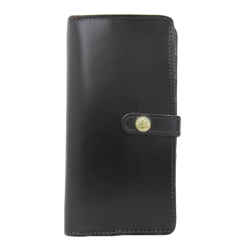 【中古】 タグ付未使用 グレンロイヤル GLENROYAL 現行品 03-6178 ブライドルレザー ウォレット フラップ長財布 二つ折り長財布 焦茶 小銭 男女兼 定価57200円