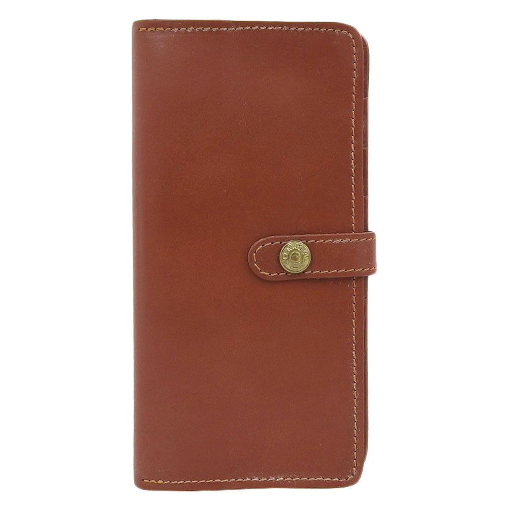 【中古】 タグ付未使用 グレンロイヤル GLENROYAL 現行品 03-6178 ブライドルレザー ウォレット フラップ付長財布 二つ折り長財布 小銭 茶 男女兼 定価57200円
