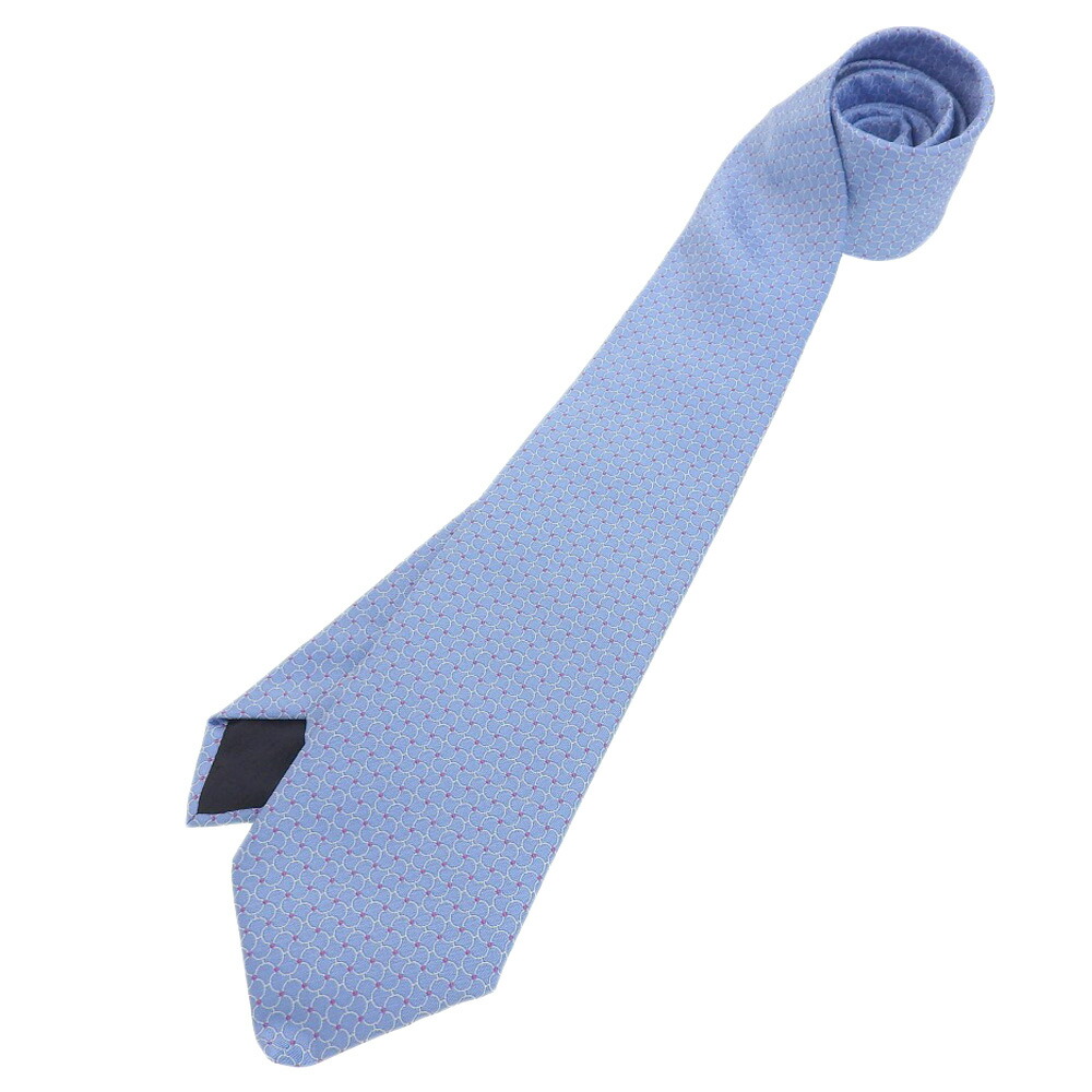 楽天市場】エルメス HERMES ネクタイ ライトブルー/グレー 新品同様