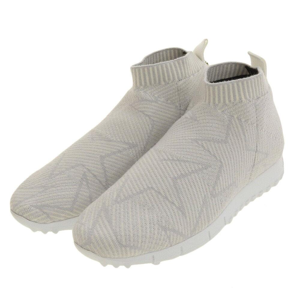 【中古】 箱付未使用 ジミーチュウ JIMMY CHOO 2019年商品 NORWAY ジャガード スター ソックス スニーカー トレーナー シューズ グレー 40.5 25-25.5cm メンズ 14,832円