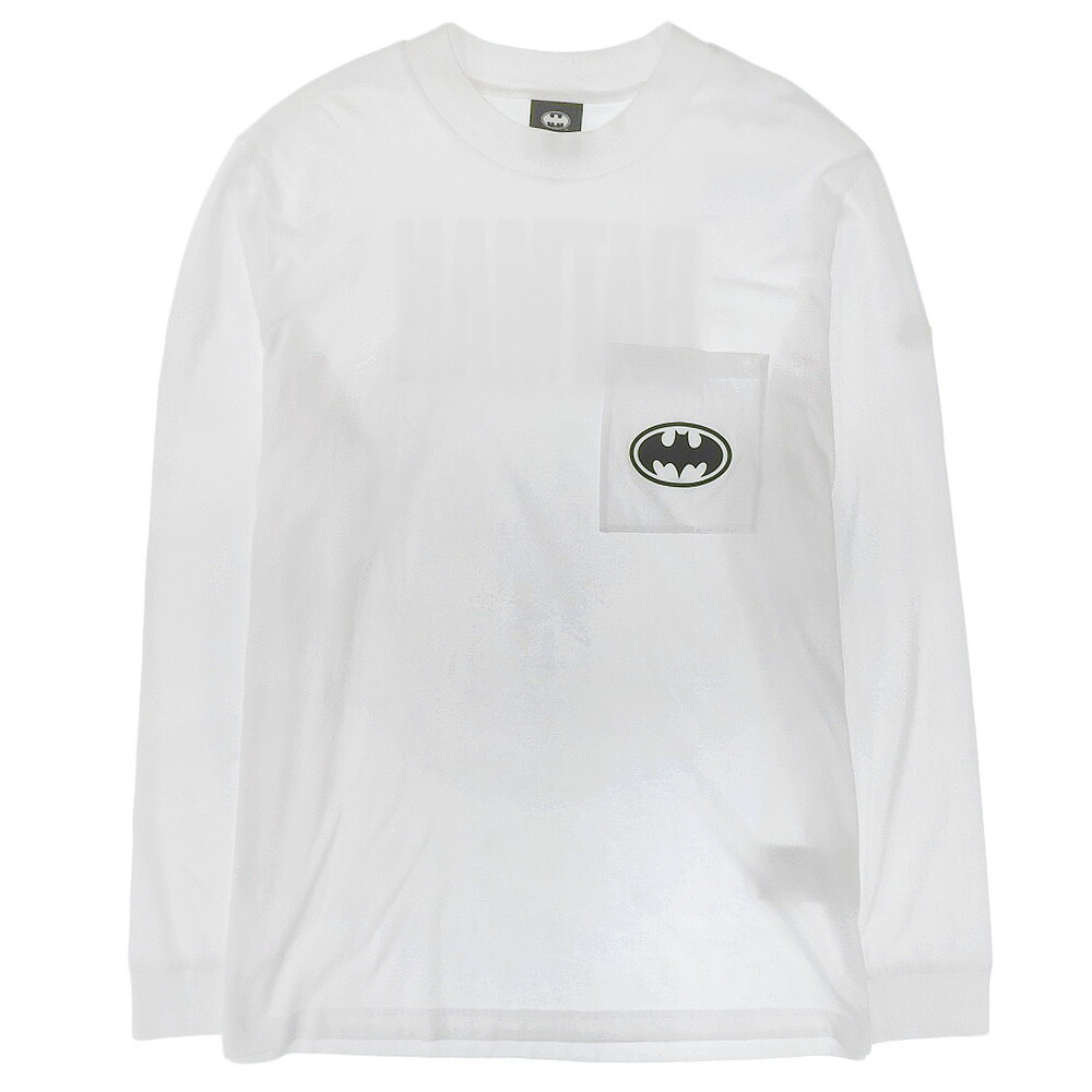 【中古】 超美品 モンクレール MONCLER 2024年 J20918D00012 BATMAN バットマン コラボ コットン ロングスリーブ Tシャツ XL 白 メンズ 24AW 数回使用程