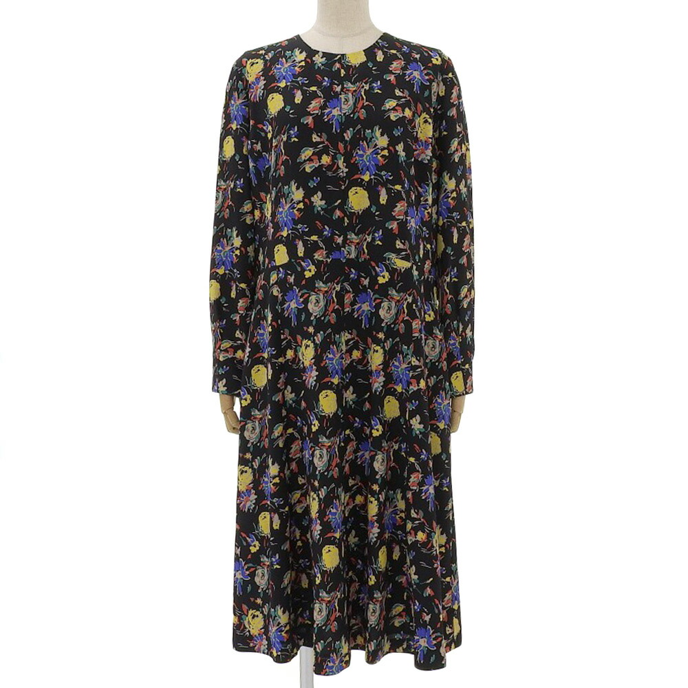 エトロ ETRO ペイズリー柄 七分袖 カットソー 44 グレー レーヨン ストレッチ イタリー製 レディース ETRO エトロ 長袖ワンピース 美品 サイズ:40 マルチカラー