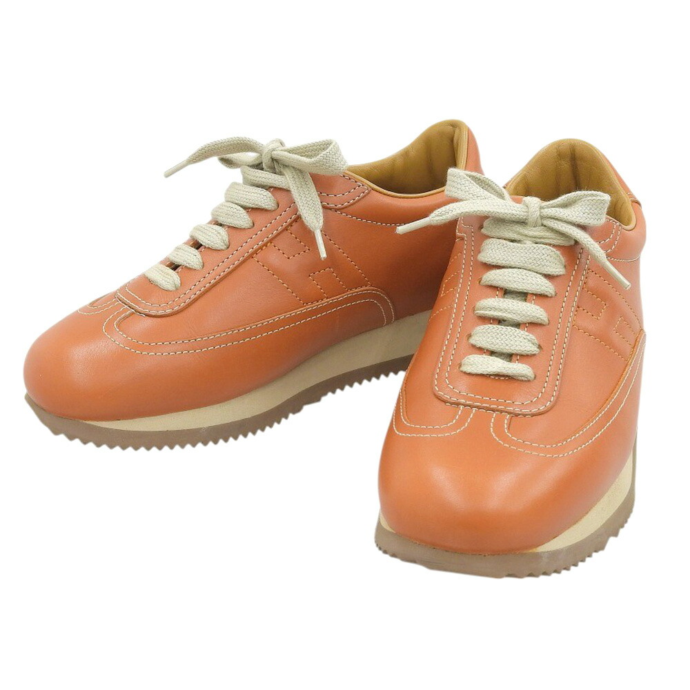 【美品】HERMES エルメス スエード レザースニーカー 36 23センチ 美品】HERMES エルメス スエード レザースニーカー 36 23センチ