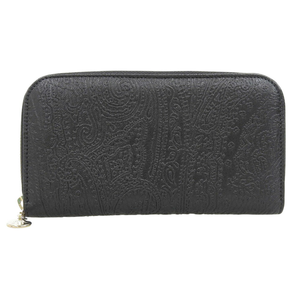 【未使用級 希少】ETRO ペイズリー柄 長財布 ラウンドファスナー ブラウン系 ETRO エトロ 長財布 ペイズリー柄 ブラウン レザー - メルカリ