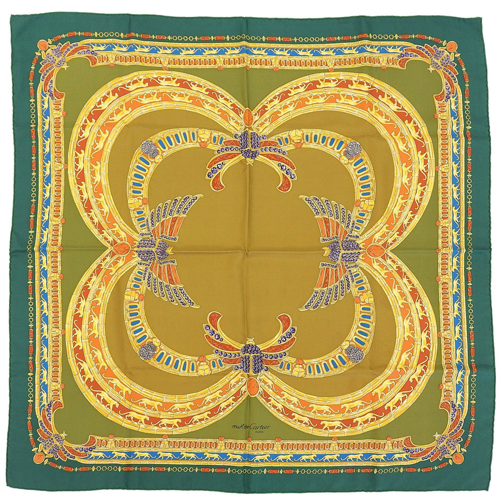楽天市場】【中古】カルティエ マスト ドゥ スカーフ シルク100