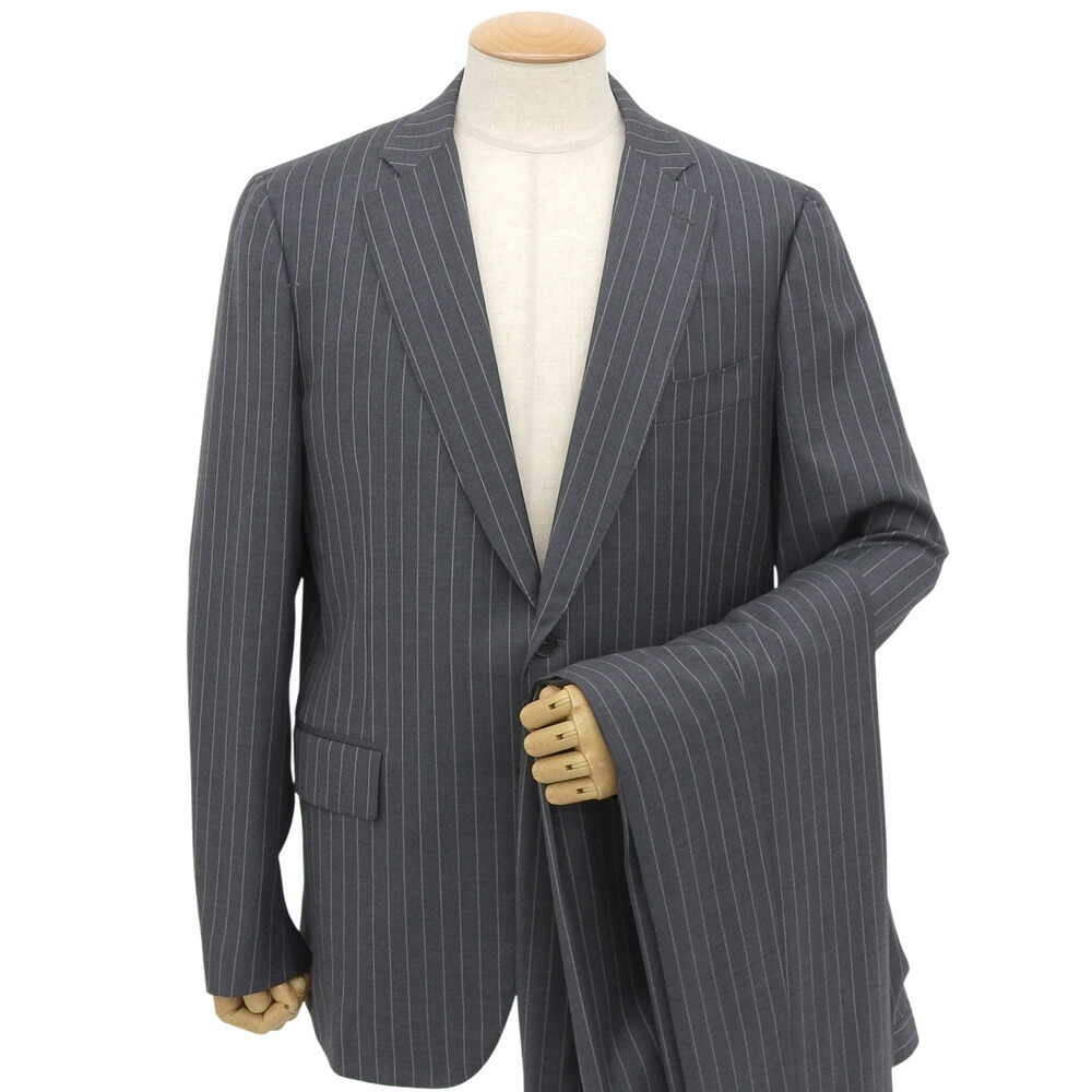 【中古】 超美品 イザイア ISAIA 現行タグ ウール100% 2つボタン ジャケット スーツ 54 メンズ