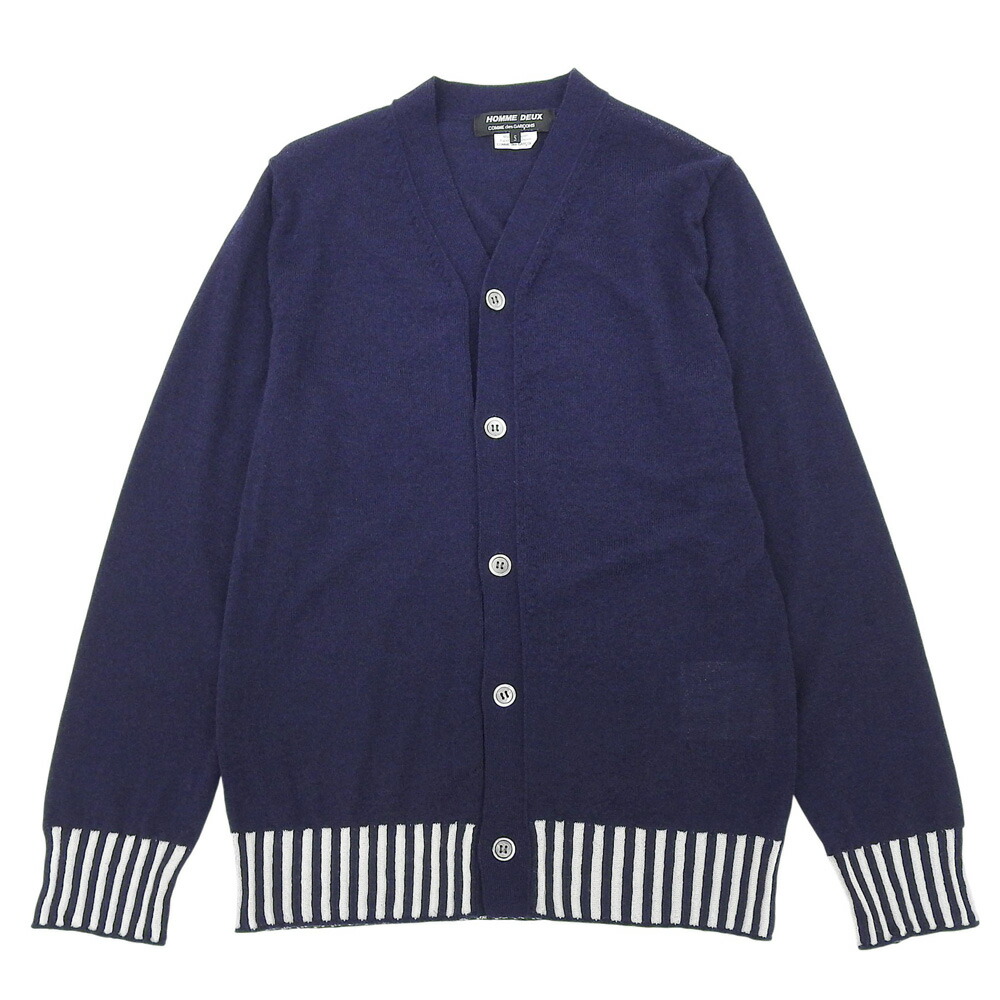 【中古】 超美品 コムデギャルソン COMME des GARCONS 2024年商品 DO-N005-051 ウール100％ ニット カーディガン S メンズ 定価50600円 24ss