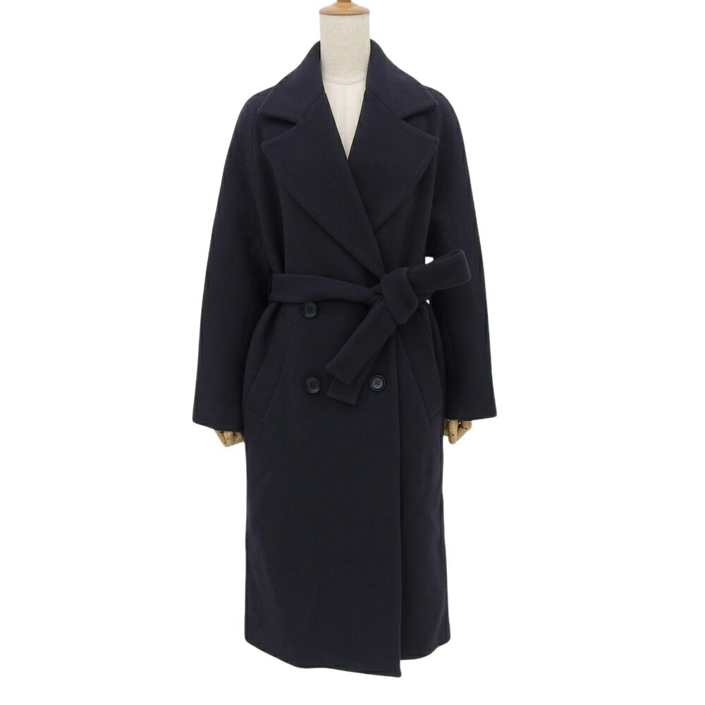 【中古】 超美品 クリスチャンワイナンツ Christian Wijnants 現行タグ ベルテッド チェスター ガウン コート 34 レディース 定価28万円