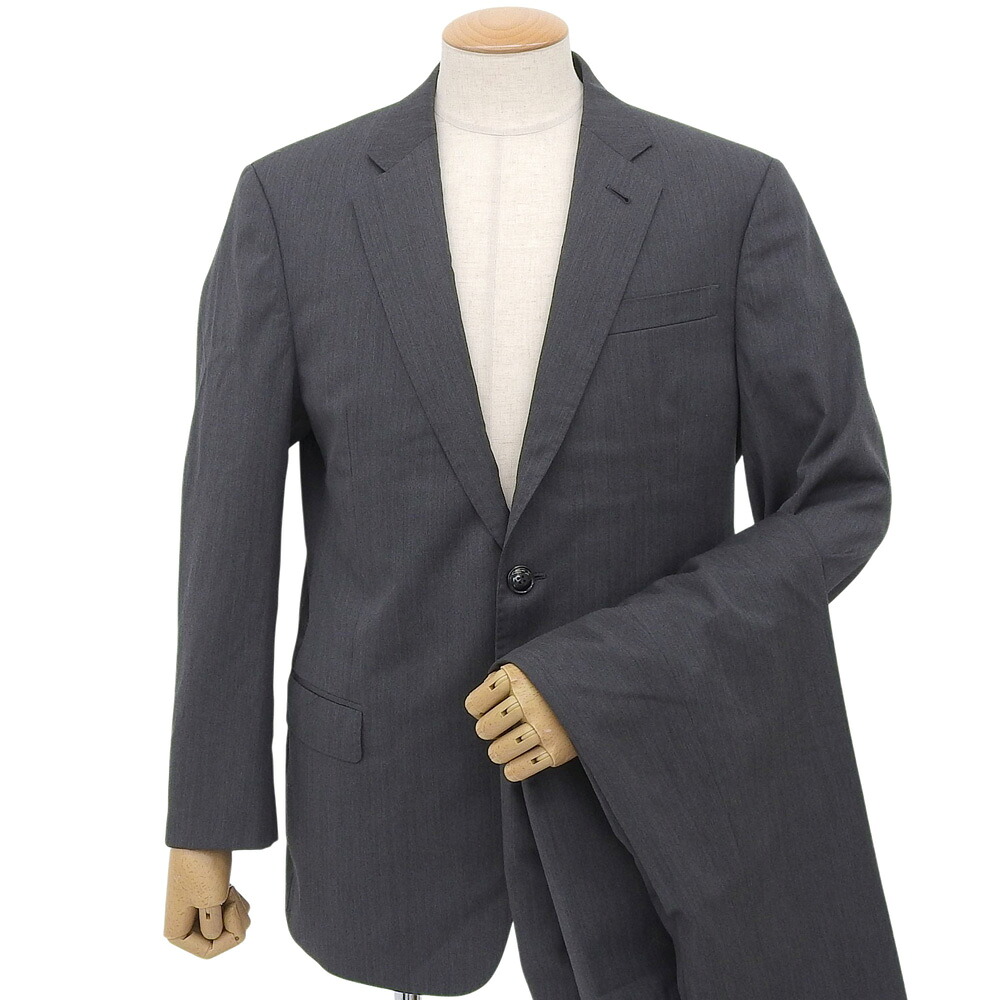 【中古】 超美品 ジョルジオアルマーニ GIORGIO ARMANI 2024年商品 U8122 softライン 2つボタン ウール100% スーツ 52 メンズ チャコールグレー