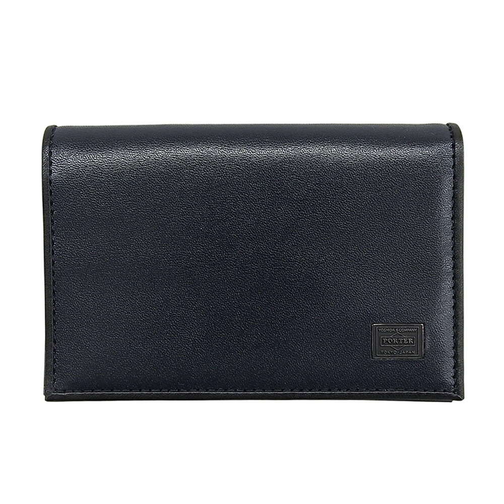 新着【中古】 超美品 ポーター 吉田カバン 現行 179‐03877 PLUME プリュム レザー カードケース ネイビー 吉田カバン ほぼ未使用