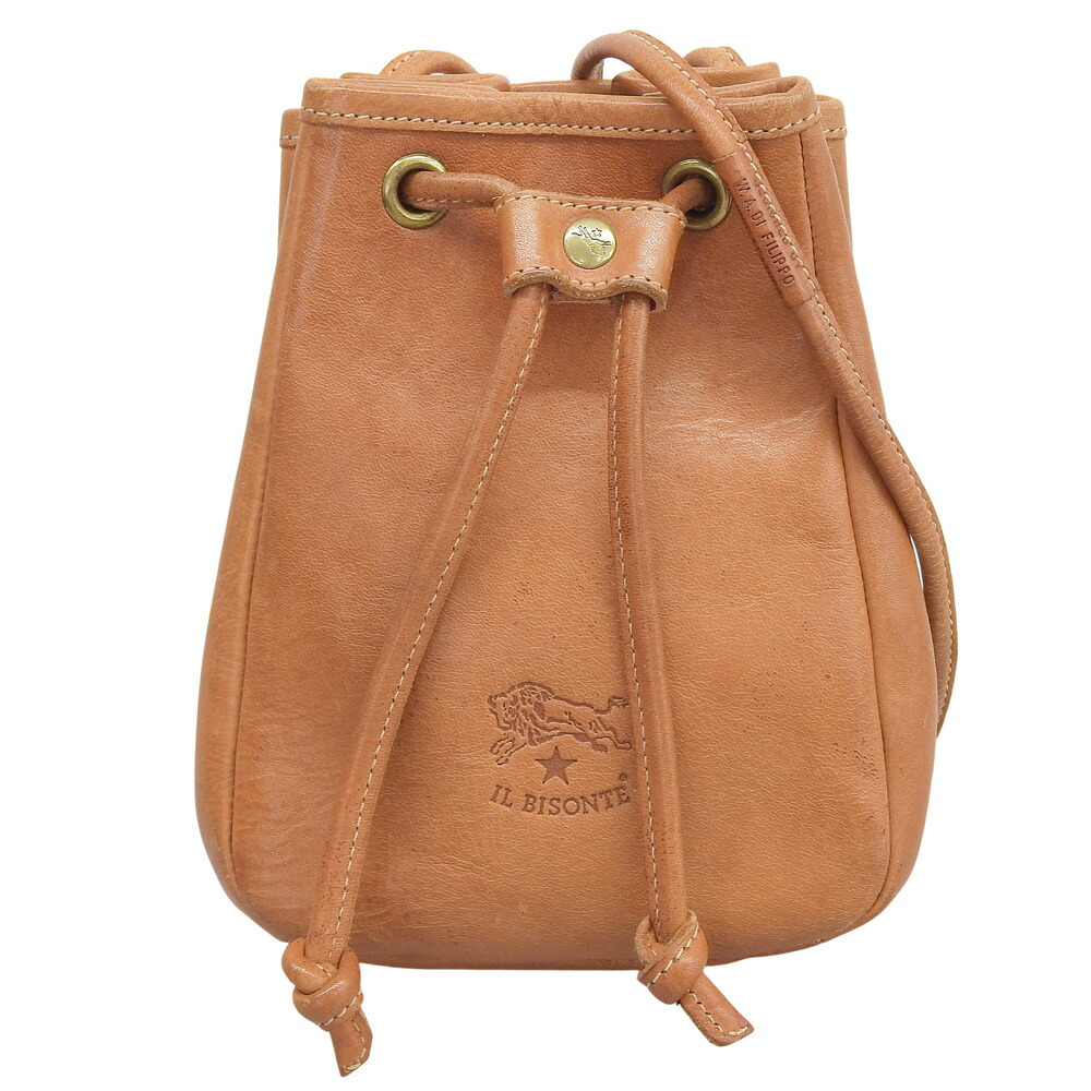 百貨店大売り出し！【中古】美品 BILLY JEALOUSY BOUTIQUE ビリー妬ましさ別注 なめし革 合切袋 ショルダーバッグ 駱駝