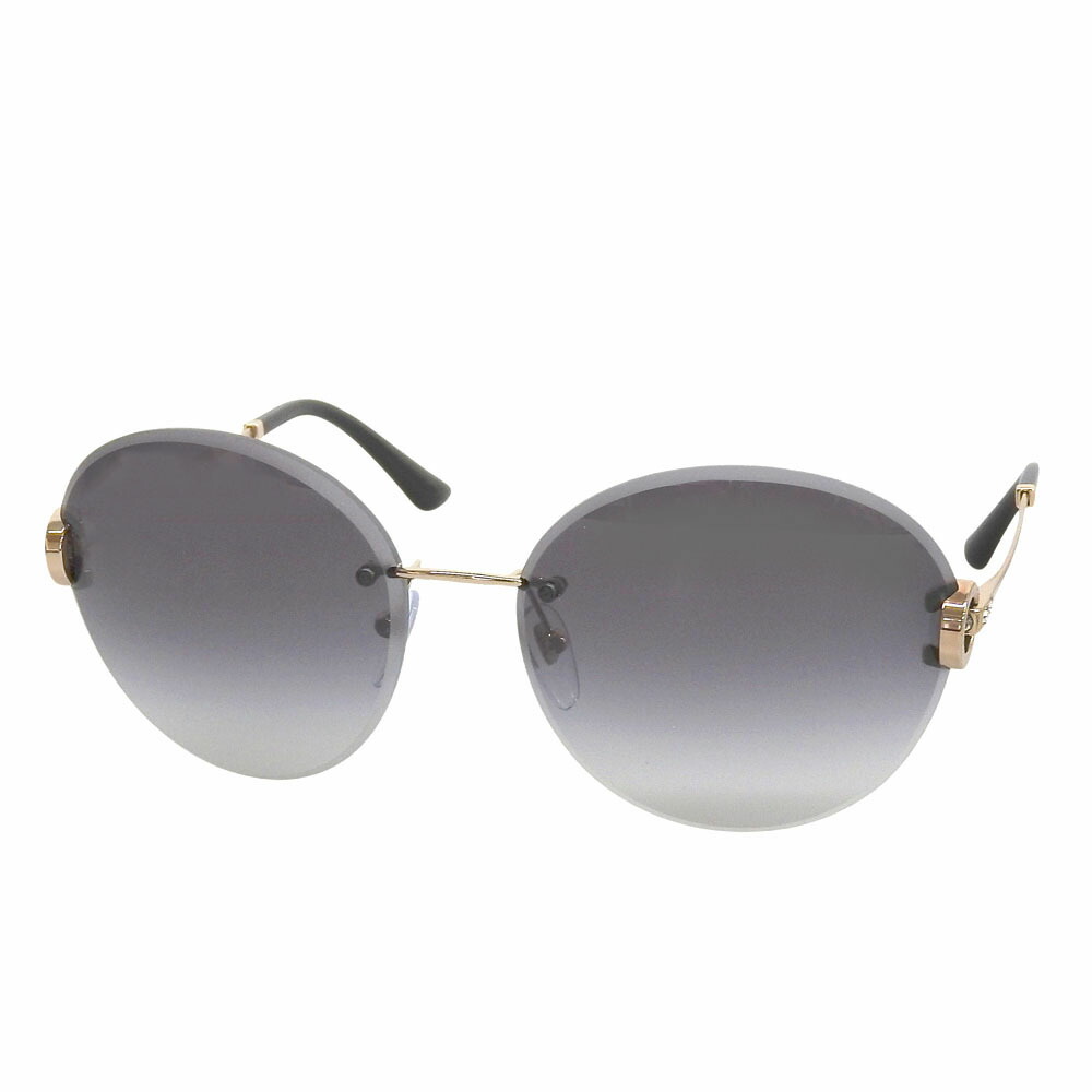 新着【中古】 箱付未使用 ブルガリ BVLGARI BV6091B ブルガリリング ラインストーン ピンクゴールド サングラス レディース 専用ケース付