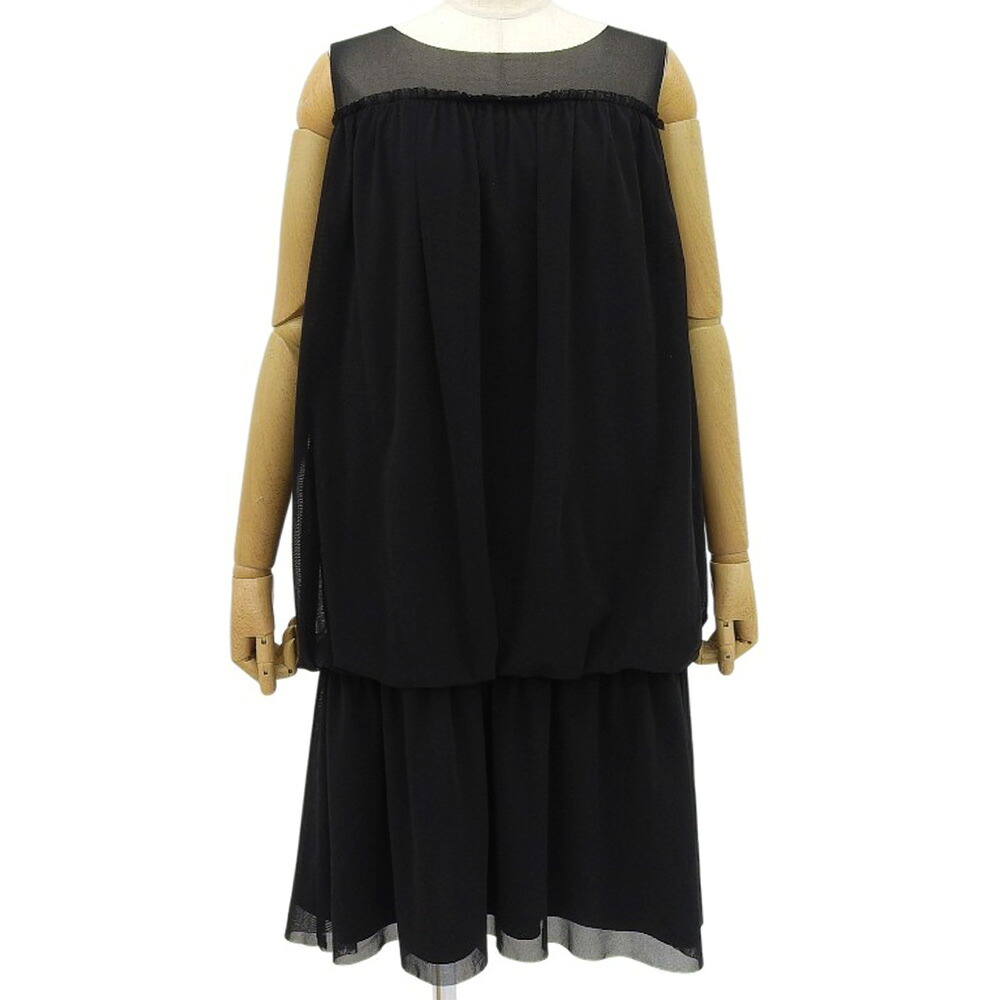 新着【中古】 超美品 デイジーリン DAISY LIN 2025年商品 07356 Dress Fairy Tulle ワンピース 42 リラクシングドレス 黒 定価66000円