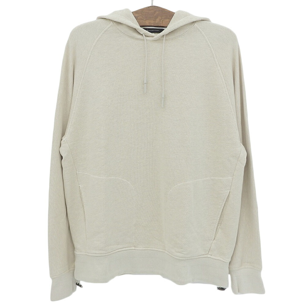 新着【中古】 超美品 ゼニア Zegna カシミール 綿織物 フーディー パーカー ライトウェイト 大いさ50 ベージュ オートミール 必要経費150000円 メンズ ほぼ未当て嵌める メンズファッション-トップス-パーカー