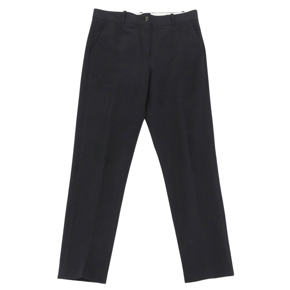 新着【中古】 美品 チルコロイチキューゼロイチ CIRCOLO 1901 1383K コットンストレッチ ノープリーツ パンツ テーパード スラックス サイズ44 ネイビー メンズ