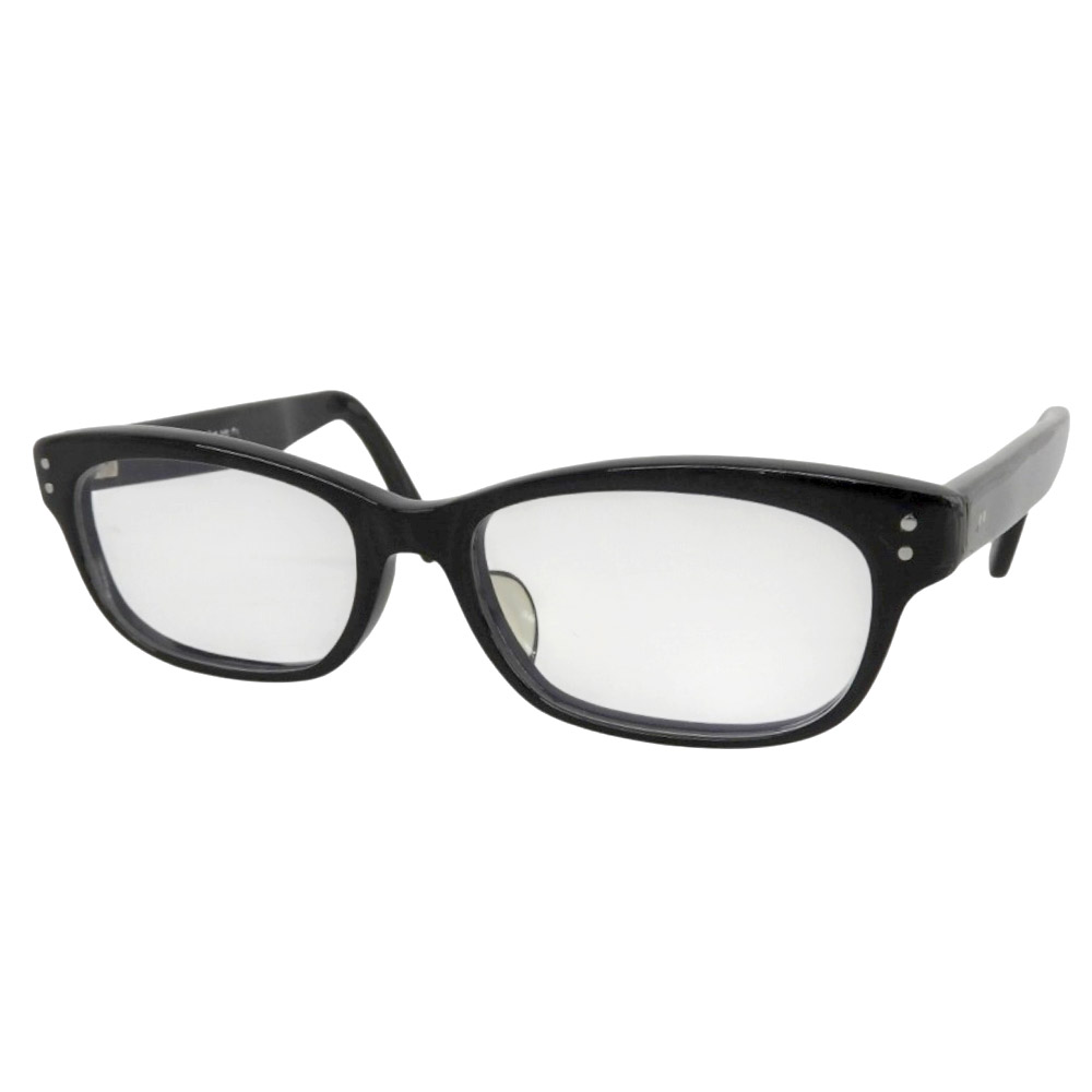 新着【中古】 超美品 先だつものメガネ Kaneko Gankyo 泰八郎謹製 Exclusive IV 真四角ひな形 眼鏡 黒 黒いこと 度あり