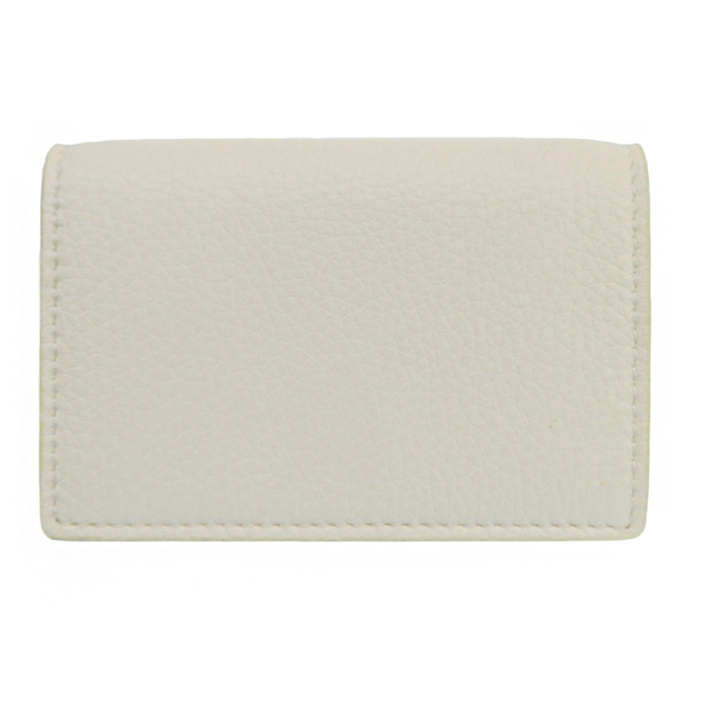 新着【中古】 超美品 ロロピアーナ Loro Piana 三つ折り 財布 レザー コンパクト ウォレット ホワイト 箱付き レディース｜With Trading