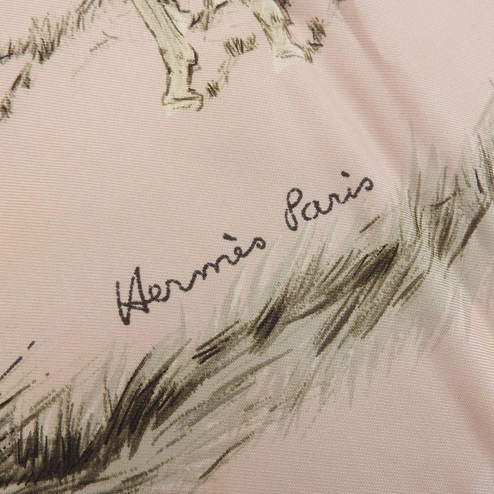 新着美品 エルメス 1960年デザイン Hermes Les Poret Poulains Xavier De カレ90 スカーフ ポレットの馬 レアアイテム 仔馬のイラスト 気質アップ Hermes