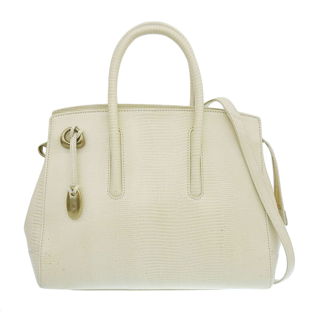 【中古】美品 トフ＆ロードストン 現行販売商品 ジョリー リザード M 2way ショルダー トートバッグ 定価49500円
