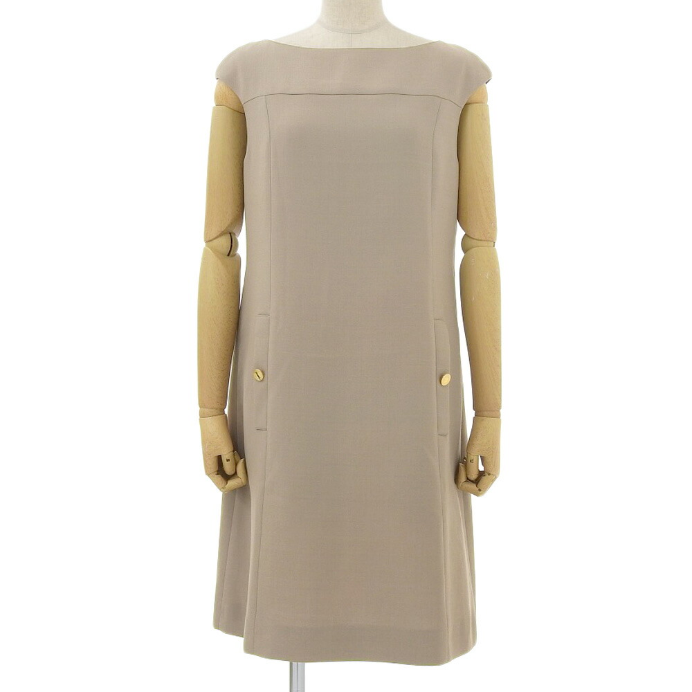 【新品未使用タグ付き】FOXEY フォクシー シルクウール ワンピース 38 FOXEY フォクシー 襟付き ウール ノースリーブ ワンピース 日本製