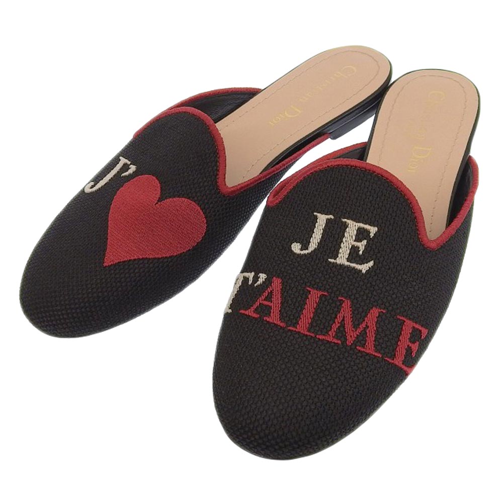 新着【中古】超美品 箱付 クリスチャンディオール 2019年商いもの DIOR AMOUR アムール ハート形 ミュール サンダル 36.5 レディース 必要経費10万円 数回当て嵌める座標軸