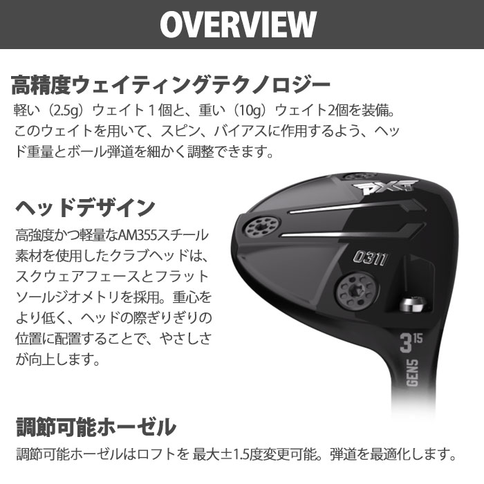 総合1位】 (カスタムクラブ) PXG 0311XF GEN5 フェアウェイウッド