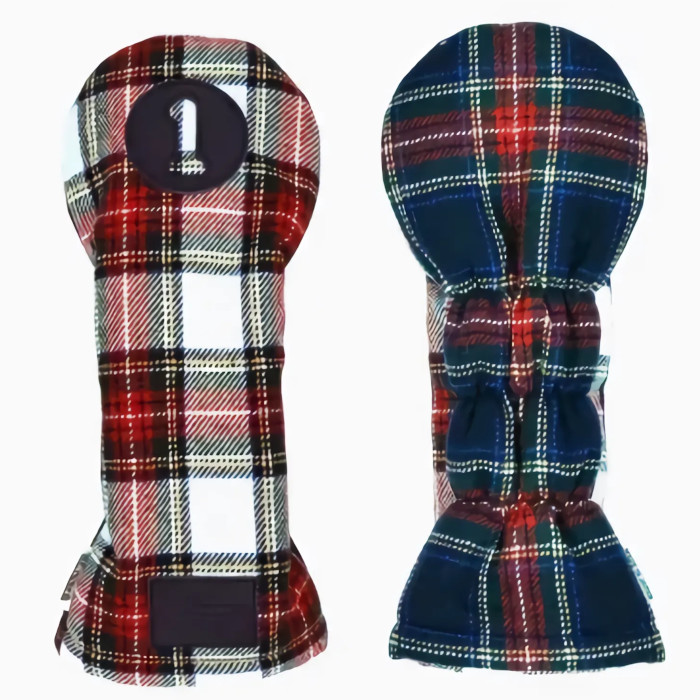 【お買い物マラソン限定！2人に1人最大P100%バック】エヌ.イー.ヒュッテ N.E.Hutte ドライバー用 ヘッドカバー NEW ホワイトチェック DR用｜ゴルフショップ　ウィザード 7,420円