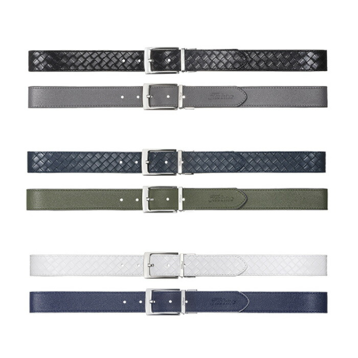Titleist - 【美品】タイトリスト トップ式ベルト 黒 ロゴバックル  メンズ  ゴルフウェア TITLEIST 美品】タイトリスト トップ式ベルト 黒 ロゴバックル メンズ