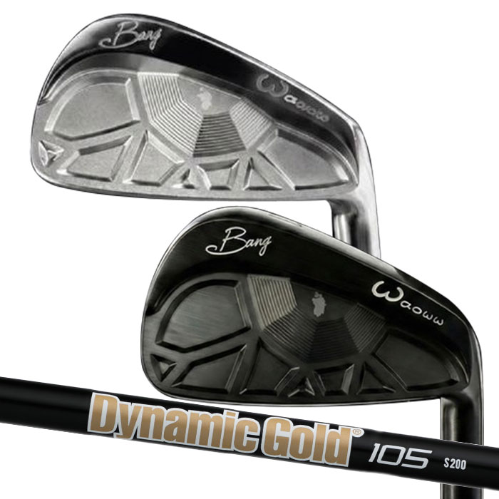 【お買い物マラソン限定!2人に1人最大P100%バック】(カスタムアイアン) WAOWW ワオ BANG IRON Dynamic Gold 105 Onyx Black 単品 バン|ゴルフショップ ウィザード