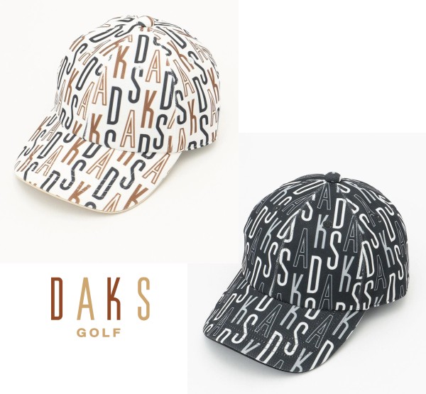 DAKS GOLF MEN'S COLLECTIONダックスゴルフ メンズ DAKSモノグラムロゴジャージー キャップCAP==Made in  Japan== 【75%OFF!】