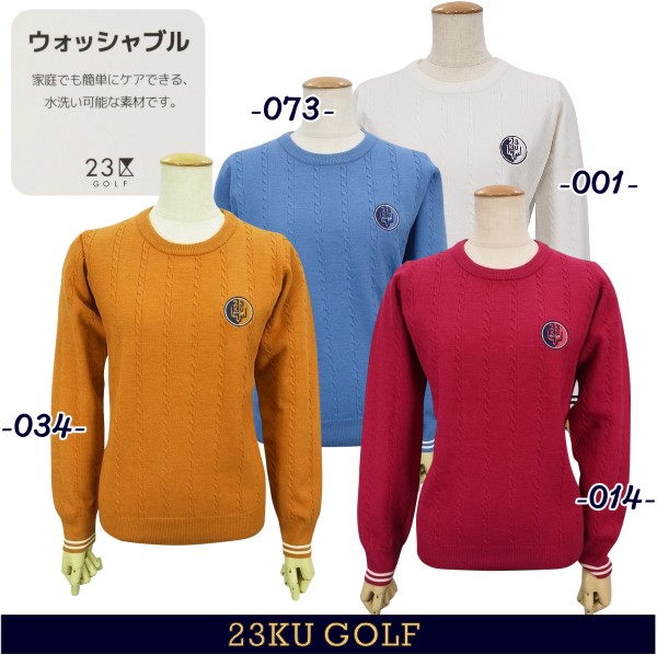 ノルディック柄ハーフジップニットトップス[gn330] | レディース