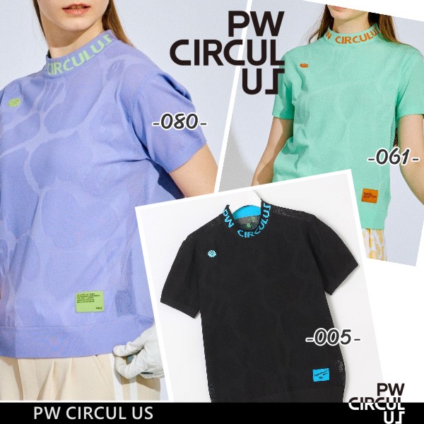 PW CIRCULUS ワッフルモックネックtシャツ モックネックTシャツ特集｜ゴルフウェアブランド PW CIRCULUS