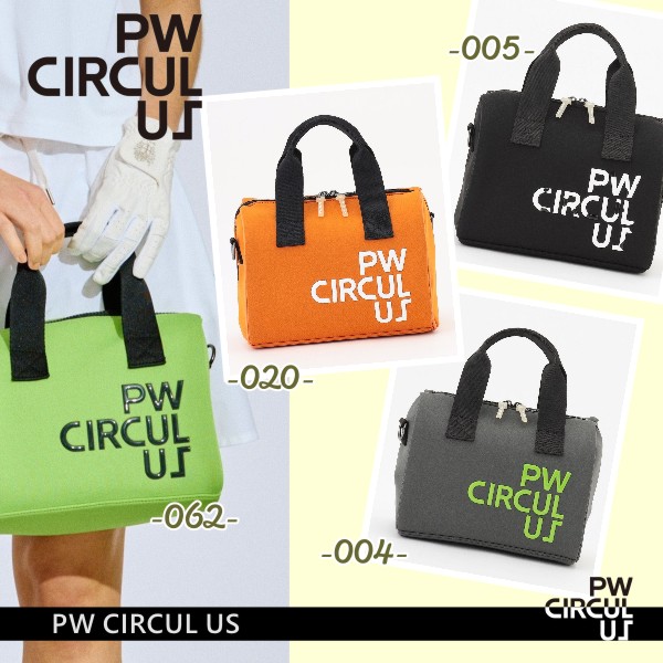 【PREMIUM SALE】【春のゴルフ勇気付ける計画すること】\u003cBR\u003e【PW CIRCULUS・ピーダブリュサーキュラス】\u003cBR\u003e【UNISEX】PW ロゴタイプ ボストンカートバッグ\u003cBR\u003e【BO7IGM-0331】【B-29】【PW-SALE】