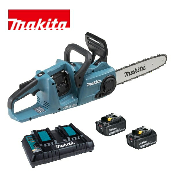 マキタ 18V + 18V 36V 申し受ける式チェンソー MUC303D MUC353D 青 ガイドバー 300粍 350粍 91PX 乾電池BL1860B 2口手っとり早い申し受ける器 DC18RD 本体のみ 書き割り ブラシレスモーター 切りはなす 園芸 makita