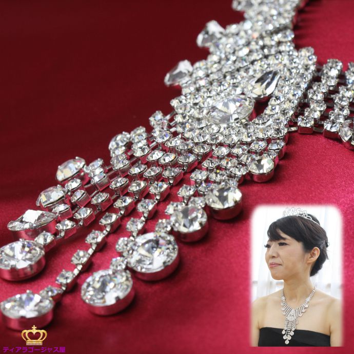 楽天市場】ネックレス スワロフスキー ゴージャス ゴールド シルバー