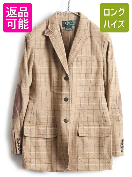 時間指定不可 Lauren ラルフローレン 本革 レザー エルボーパッチ ウール テーラード ジャケット 6 レディース M 程 Polo ポロ ブレザー チェック 中古 Ralph テーラードジャケット ウールジャケット ウールフランネル スエード 女性 3ボタン ベージュ 時間指定不可 Lauren ラルフローレン 本革 レザー エルボーパッチ ウール テーラード ジャケット 6 レディース M 程 Polo ポロ ブレザー チェック 中古 Ralph テーラードジャケット ウールジャケット ウールフランネル スエード 女性 3ボタン ベージュ