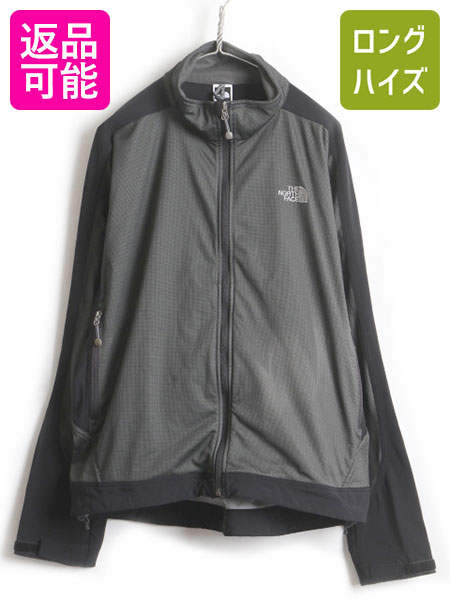 超激安 大きいサイズ Xl ノースフェイス Flight Series Windstopper ゴアテックス ソフトシェル ジャケット メンズ L 古着 The North Face 中古 黒 濃灰 ブラック チャコールグレー シェルジャケット ジャンパー アウター ワンポイント ノース ブルゾン