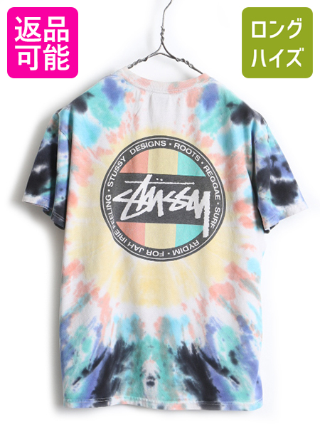 楽天市場 00 S Stussy ステューシー ラスタカラー 両面 ストックロゴ プリント タイダイ 半袖 Tシャツ 男性 メンズ M 古着 ロゴt マルチカラー 中古 00年代 プリントtシャツ 半袖tシャツ ロゴtシャツ ロゴt クルーネック サーフ スケート ストリート 黒タグ