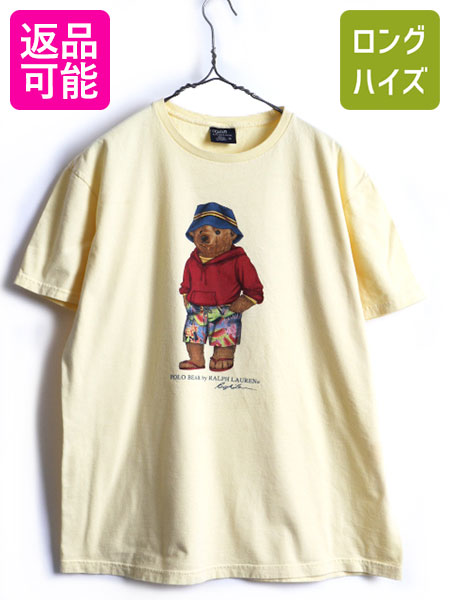 Tシャツ カットソー 通販でクリスマス 半袖tシャツ 古着 M メンズ Tシャツ 半袖 プリント ラルフローレン ポロ Polo ポロベア 人気 00 S プリントt キャラクター ポニー刺繍 ポロベアー クルーネック アメカジ アロハ ハワイアン 男性 プリントtシャツ Lauren