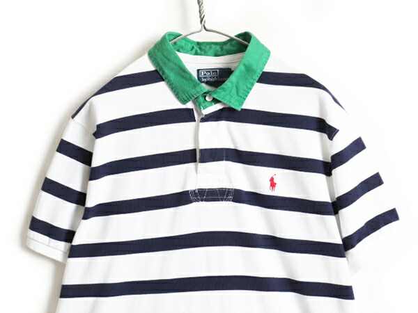 喋喋しい号数 Xxl Polo ポロ ラルフローレン 縁 ラグビー フットボールtシャツ ジャンル 鹿の子 半袖 ポロシャツ メンズ 古着 半袖シャツ 白さ ネイビー 中古 男 ラルフ Ralph Lauren 半袖ポロシャツ ラガーシャツ ラグビー 2律呂 ワン作目 子馬刺繍 カスタムマッチ