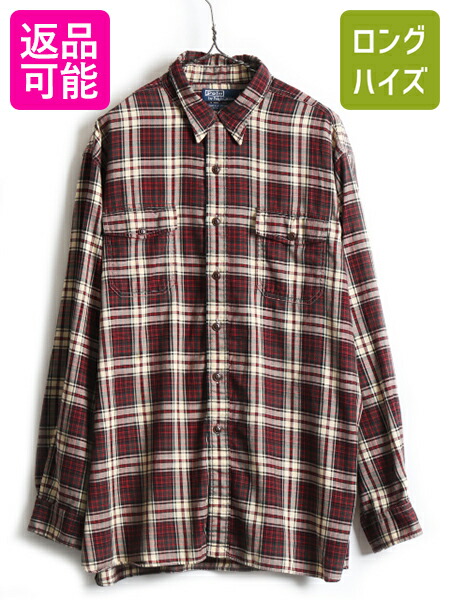 90 S 厖大大きさ Xl Polo ポロ ラルフローレン 下調 チンストラップ マチお傍 長袖 作 Tシャツ メンズ 古着 長袖シャツ Us古着 中古 丁年齢 90年時代 年寄りの Ralph Lauren ラルフ ワークシャツ マルチ色彩 チェックシャツ アメカジ Stanfield Workshirt Hirix Co Uk