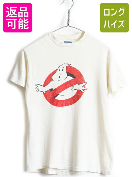 Tシャツ カットソー 新年の贈り物 キャラクター Hanes ヘインズ Ghostbusters シングルステッチ プリントt 半袖tシャツ 80年代 Us古着 当時物 ムービー キャラt 古着 程 S 小さめ レディース メンズ M Tシャツ 半袖 プリント ゴーストバスターズ ビンテージ Usa製