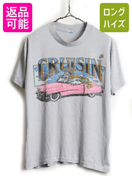 楽天市場 80s ビンテージ キャラクター プリント 半袖 Tシャツ 男性 メンズ S 程 古着 80年代 半袖tシャツ プリントt キャラt クルーネック 灰 Us古着 中古 プリントtシャツ シングルステッチ カットソー グレー イラスト キャラクターt アメカジ オープンカー 旧