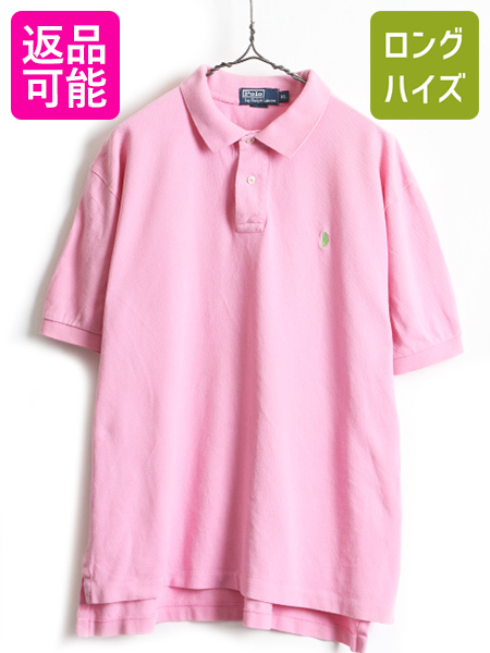 90 S 大きいサイズ Xl Polo ポロ ラルフローレン 鹿の子 半袖 ポロシャツ 男性 メンズ 古着 90年代 半袖シャツ ピンク ワンポイント Us古着 中古 オールド ラルフ Ralph Lauren カノコ 半袖ポロシャツ ポニー刺繍 オーバーサイズ ビッグサイズ ビッグシルエット 無地