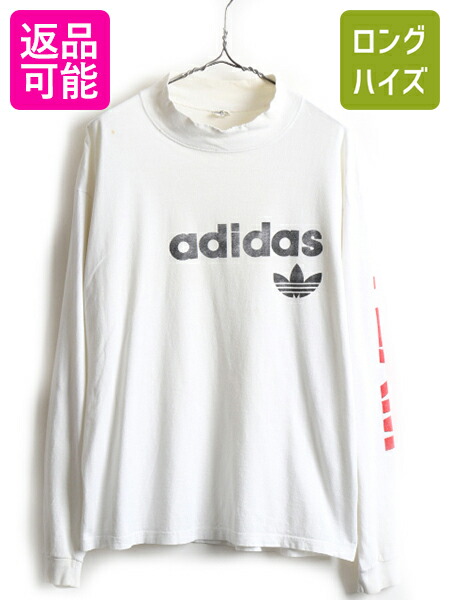 楽天市場 80 S Usa製 大きいサイズ Xl アディダス Adidas トレフォイル ロゴ プリント モックネック 長袖 Tシャツ メンズ 古着 ロンt 袖プリ 中古 男性 アメリカ製 80年代 ビンテージ 長袖tシャツ プリントt プリントtシャツ ロゴtシャツ ホワイト 白 ハイネック