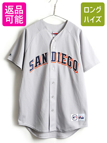 90 S Usa製 Mlb オフィシャル Majestic サンディエゴ パドレス 半袖 ベースボール シャツ 男性 メンズ M 古着 90年代 ゲーム シャツ Us古着 中古 オールド マジェスティック San Diego Padres メジャーリーグ 大リーグ 野球 ベースボールシャツ グレー 灰 アメカジ