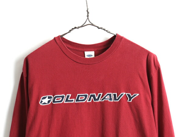 00s 年寄りの Oldnavy オールドネイビー ロゴタイプ刺繍 長袖 ジャージー 成人男性 メンズ M 古着 00年算 ロンt 長袖tシャツ ワインさ丹 エンジ Us古着 中古 旧下げ札 Old Navy ロゴ ロゴt ロゴtシャツ 肌つき 乗組み首玉 カットソー バーガンディ ロングtシャツ アメカジ