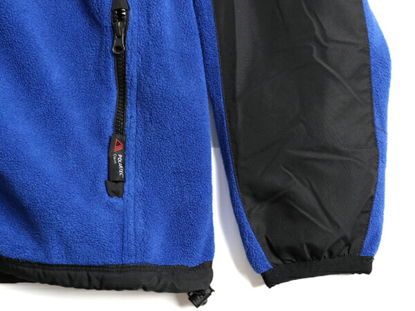 希少サイズ S Polo ポロ ラルフローレン 収納 フード付き フルジップ フリース ナイロン 切替 ジャケット メンズ 古着 ジャンパー Us古着 中古 男性 Ralph Lauren ラルフ フードパーカー フリースジャケット ワンポイント ブラック ブルー 黒 青 2トーン アメカジ